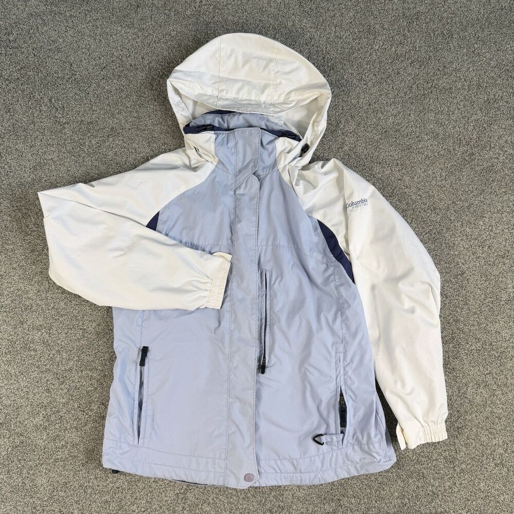 Columbia Vertex Core Interchange Jacket Womens Hooded Shell Blue Size Large
